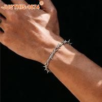 ราคา 2026NEW โซ่หนาม สร้อยข้อมือเหล็กไทเทเนียมที่ทันสมัย เรียบง่าย และทันสมัย สร้อยข้อมือโซ่ สร้อยข้อมือแบบเท่ๆ กําไลข้อมือ (51954336151)