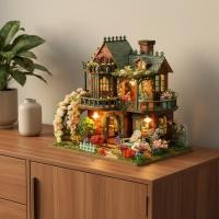 ราคา รายละเอียดภายใน Fairy Garden House Kit ของขวัญสร้างสรรค์ 3D ไม้ House Assembly Kit แสงอบอุ่นสําหรับนักงานอดิเรก วัยรุ่น (56558128404)