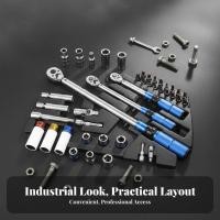 ราคา 33 ชิ้น Chrome Vanadium Steel Force ประแจชุด Reversible Ratchet Adjustable Force ประแจชุด Double Range Scale (47058159506)