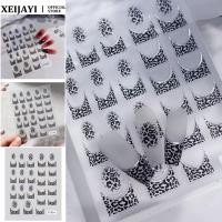 ราคา เล็บเสือดาวพิมพ์ Bronzing สไตล์ฝรั่งเศสเล็บสติกเกอร์ทองเงินเสือดาวพิมพ์แบน Decal ตกแต่งเล็บเล็บเครื่องมือสําหรับเล็บ Shop (56957556914)