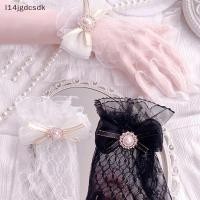 ราคา Jdth ถุงมือลูกไม้ตาข่ายลายดอกไม้สำหรับผู้หญิงโลลิต้าเครื่องประดับคอสเพลย์ถุงมือลูกไม้สีดำสีขาว (50658941897)