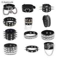 ราคา Jdth 90s สร้อยข้อมือแฟชั่นสไตล์พังก์หนัง PU มีสามแถวหนามกำไลข้อมือสี่เหลี่ยม2024เครื่องประดับสำหรับงานเลี้ยงของขวัญ (49307403765)