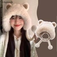 ราคา Jdth หมวกทรงถังขนสัตว์มีหูรูปหมีสำหรับผู้หญิง หมวกกำมะหยี่ขนยาวหมวกชาวประมงหมวกปานามา (47909001926)