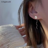 ราคา Jdth ต่างหูห้อยสายยาวลายดอกเดซี่ลายดอกเดซี่สีเงิน1คู่สำหรับผู้หญิงต่างหูแบบเจาะเครื่องประดับเด็กผู้หญิง (56958933136)