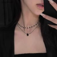 ราคา Jdth สร้อยโชคเกอร์ผู้หญิงสร้อยคอลูกปัดสองชั้นของขวัญสำหรับเพื่อนสร้อยคอเรขาคณิตสีเงินเครื่องประดับคอขายส่ง (47108966128)