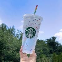 ราคา Cod Starbucks แก้วน้ําพลาสติก พร้อมฝาปิด และหลอดดูด 700 มล (23527848305)