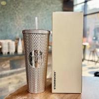 ราคา Starbucks แก้วน้ําสองชั้น ลายเพชรทุเรียน พร้อมหลอดดูด 473 710 มล (21893256334)