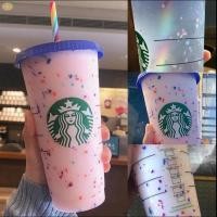 ราคา Starbucks แก้วน้ําพลาสติกเปลี่ยนสีตามอุณหภูมิ (9281371858)