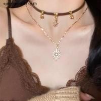 ราคา Springevensky 1 2 ชิ้นแฟชั่น Star Zircon สร้อยคอสําหรับสาวสร้อยคอวินเทจ Double Layered Star จี้ปรับสร้อยคอสร้อยคอเครื่องประดับใหม่ (24494104277)