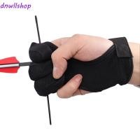 ราคา DNWLSHOP ถุงมือสามนิ้ว หนังปลายนิ้วปรับ Recurve Bow ถุงมือ ทนต่อการสึกหรอลื่นมืออาชีพ Breathable ยิงมือยามเริ่มต้นใช้ (56859454001)
