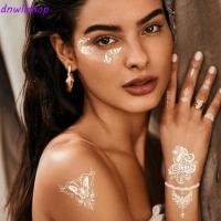ราคา DNWLLSHOP ชั่วคราวสักสติกเกอร์ 10 ชิ้น กันน้ํา สีขาว ลายดอกไม้และผีเสื้อ ใช้งานได้นาน (55408331163)