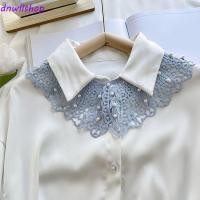 ราคา ลูกไม้ปกปลอมสำหรับเสื้อผ้า ทำจากผ้าฝ้าย มีลายมุก เพิ่มความสวยงามให้เสื้อของคุณ (53308861095)