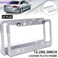 ราคา DNWLLSHOP กรอบป้ายทะเบียนอุปกรณ์เสริมสําหรับรถยนต์สําหรับแคนาดาสแตนเลสคริสตัล Rhinestone Luxury Bling ป้ายทะเบียน (52508368041)