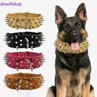 ราคา DNWLLSHOP ปลอกคอสุนัข Spiked สร้อยคอสัตว์เลี้ยงหนัง PU ปรับได้ Anti Chew Heavy Duty Rivets ปลอกคอสัตว์เลี้ยงกลางแจ้งสุนัขเดิน (47806534511)