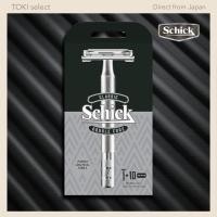 ราคา Schick Classic Double Edge Metal Razor Holder in Silver Includes 10 Replacement Blades Safety Razor (50209358471)