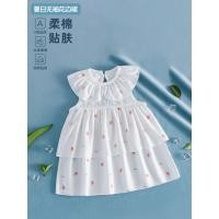 ราคา ชุดเดรสลายลูกไม้สีขาวสำหรับเด็กผู้หญิง สไตล์เจ้าหญิง ทำจากผ้าฝ้ายแท้ ดีไซน์กระโปรงเล็ก เหมาะสำหรับฤดูร้อน (42629052032)