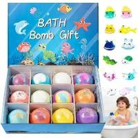 ราคา 6 12แพ็คเด็กอาบน้ําของขวัญมหาสมุทรอาบน้ําบอลที่มีซ่อนของเล่นเกลือทะเลดอกไม้ฟรุ๊ตตี้กลิ่นหอมฟองบอลชุดแช่เท้า (51709143637)