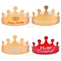 ราคา ส่งจากไทย มงกุฎกระดาษสีทอง HAPPY BIRTHDAY มงกุฎปาร์ตี้ ใช้สวมใส่เพื่อความสวยงาม ใส่ได้ทั้งเด็กและผู้ใหญ่ GP (22951767722)