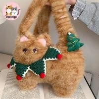 ราคา กระเป๋าเป้สะพายข้างรูปแมวน่ารัก พร้อมห้อยแมวฟรี (57508048084)