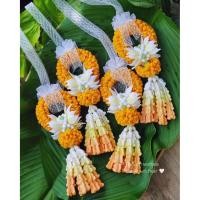 ราคา พวงมาลัยดอกดาวเรืองไหมพรม พวงมาลัยแขวนหน้ารถ พร้อมส่ง (27240405611)