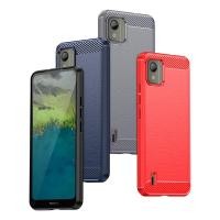 ราคา สําหรับ Nokia C110 C300 C200 C100 เกราะกันกระแทกคาร์บอนไฟเบอร์แปรงไฮบริดเคส TPU ฝาครอบ (44605988449)