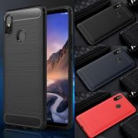 ราคา สําหรับ Xiaomi Mi Max 3 Max 2 Soft กันกระแทก TPU กรณีคาร์บอนไฟเบอร์ Texture Shock Absorption Protector ฝาครอบโทรศัพท์ Shell (29589745782)
