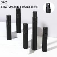 ราคา 5 ชิ้น ขวดสเปรย์น้ําหอมเปล่า แบบแก้ว เนื้อแมตต์ สีดํา เติมได้ ขนาดเล็ก 5 10 มล สําหรับเดินทาง (24375034709)