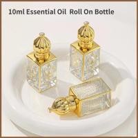 ราคา 10มล ม้วนน้ํามันหอมระเหยบนขวดทองแก้วลูกกลิ้งบอลขวดน้ําหอมรีฟิลขวดเดินทาง (25334008143)