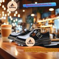 ราคา ดร Martens Core Polley Single Buckle Mary Jane รองเท้าหนาSoled Retro รองเท้า Unisex EUMM (47807375689)