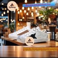 ราคา Golden Goose อินเทรนด์สีดําสีชมพู Star รองเท้า GGDB Distressed All Match รองเท้าผ้าใบ SKSQ (45057371874)