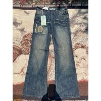 ราคา Model A20 กางเกงยีนส์ขาม้า Vintage Y2K งานปักดอกไม้ คริสตัล เอว 28ทรง Bootcut ฟอกเฟดสวย 2000s Style (52107674533)
