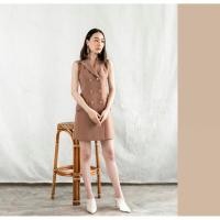 ราคา M พร้อมส่ง เดรสสูท สีส้มอิฐ มีกระเป๋าลึก ใส่โทรศัพท์ได้ ป้าย Bellita เบลลิต้า BRAND (21950322486)