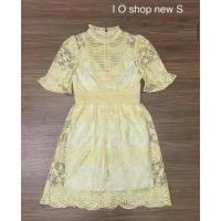 ราคา M เดรสลูกไม้ มีซับในอย่างดี ป้าย IO Shop (20655282591)