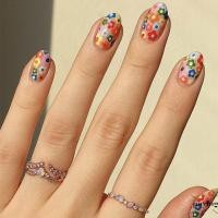 ราคา เพ้นท์เล็บ เล็บปลอมน่ารักลายดอกไม้สั้นกลมที่ถอดออกได้เล็บเทียมสําหรับผู้หญิงและเด็กผู้หญิงร้านทําเล็บที่บ้าน (53158362815)