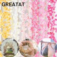 ราคา ยอดเยี่ยม พวงมาลัยดอกไม้ประดิษฐ์ 180ซม สีชมพูซากุระดอกซากุระเถาวัลย์ แฟชั่นดอกไม้ปลอมเถาวัลย์ออกแบบวัสดุผ้าไหมดอกเชอร์รี่พรรคตกแ (49705644247)