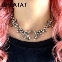 ราคา สร้อยคอกลมพังค์ สแตนเลสสไตล์ Punk Gothic (56857270479)