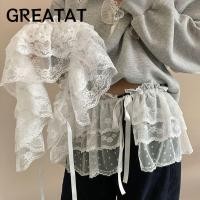 ราคา กระโปรงมินิชั้นลูกไม้ลายดอกไม้ Agaric Laces สไตล์ streetwear Y2K สำหรับทุกโอกาส (53006335149)