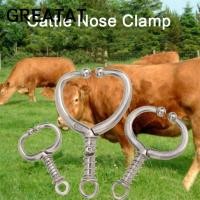 ราคา GREAT แหวนจมูกวัว แหวนจมูกวัวสแตนเลสสีเงิน ล็อคอัตโนมัติปศุสัตว์ Bull Nose Lead Farming Husbandry อุปกรณ์เสริม (52957408216)