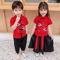 ราคา ชุดเด็กคอจีนสีแดงลายปักนก size 100 160 เซ็ท 2 ชิ้นเสื้อ กางเกง พร้อมส่งจาก กทม (20070813093)