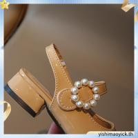 ราคา รองเท้าแตะ หนังนิ่ม ส้นเตี้ย ประดับไข่มุก ลายดอกไม้ หรูหรา สไตล์เกาหลี สําหรับเด็กผู้หญิง อายุ 3 16 ปี (50159136685)