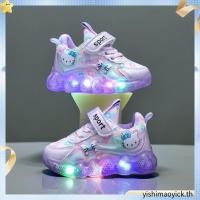 ราคา รองเท้าเด็กผู้หญิงมีไฟ รองเท้ากีฬาเด็กใส่สบาย GG เคที558 (46158870556)