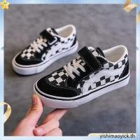 ราคา YA ZHOU LONG รองเท้าผ้าใบเด็กเด็กชายและเด็กหญิงรองเท้าผ้าใบลำลองแฟชั่นลายสก๊อตสีดำและสีขาว สะดวกสบายและระบายอากาศได้ดี (54858844657)