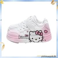 ราคา รองเท้าผ้าใบสีขาว Hello Kitty แบบ Low Top สำหรับเด็กผู้หญิง (58158979002)