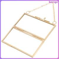 ราคา กรอบกระจกลอยสองด้านพร้อมทองเหลืองสําหรับงานศิลปะกดดอกไม้และแสดงภาพ kevvga (54409410074)