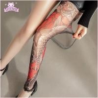ราคา ถุงน่องพิมพ์ลายผู้หญิง BOOMLIFE ลายดอกโบตั๋นและตาข่าย เลกกิ้งสูงพร้อมสักปลอม สวมใส่สบายในฤดูร้อน (54158581537)