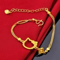 ราคา ทรายชุบทอง placer Gold 24k ทองแท้ K T ชุดแหวนแมวเวียดนามทรายทองการ์ตูนสร้อยข้อมือแมว 26 4 01 (54058041557)