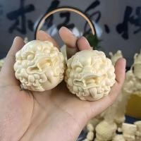 ราคา Wenwan Lucky Fortune รับสมัครผลไม้งาช้าง Pixiu Handle Ball แกะสลักชิ้นนวด Elders แผ่นเล่น Health Care การออกกําลังกายมือของขวัญวันพ่อ 26 4 1818 888 (53009050650)