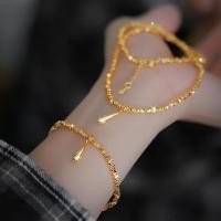 ราคา ทรายทอง รก ทองหักน้ําหยดสร้อยข้อมือสร้อยคอเวียดนามทรายทองระดับไฮเอนด์แสงหรูหราหักเงินตารางสองน้ําหยดชุด26 4 01 (54458041597)