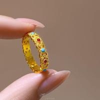 ราคา กฎหมายโบราณทรายทองเคลือบที่มีสีสันเปิดแหวนหญิงแสงหรูหราระดับไฮเอนด์แหวนนิ้วชี้2025การออกแบบซอก 26 06 26 (46856565658)