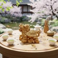ราคา สัญลักษณ์มงคลเปลี่ยนสีเต่ามังกร Artisan Made ตุ๊กตาเต่ามังกรสําหรับโต๊ะทํางาน (55607768839)